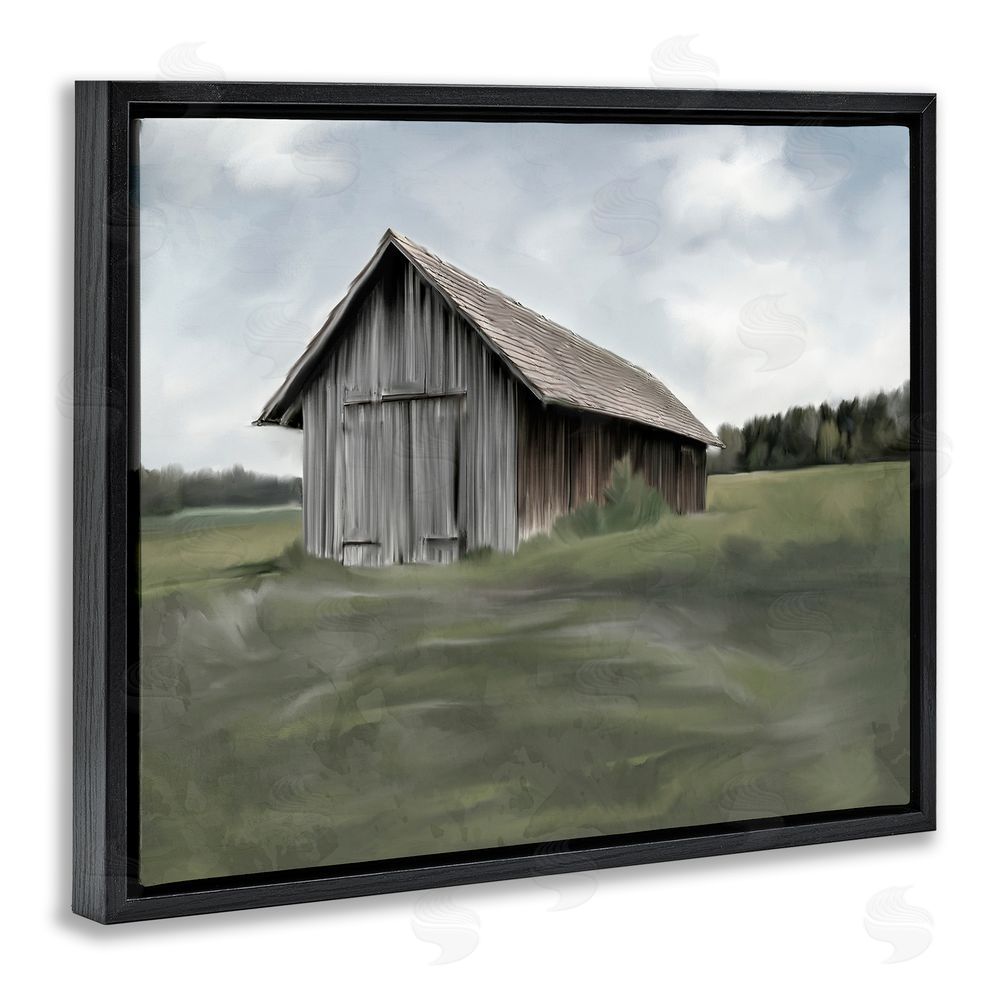Kim Allen Farm's Back Pasture Black Floating Frame Canvas Wall Art Print