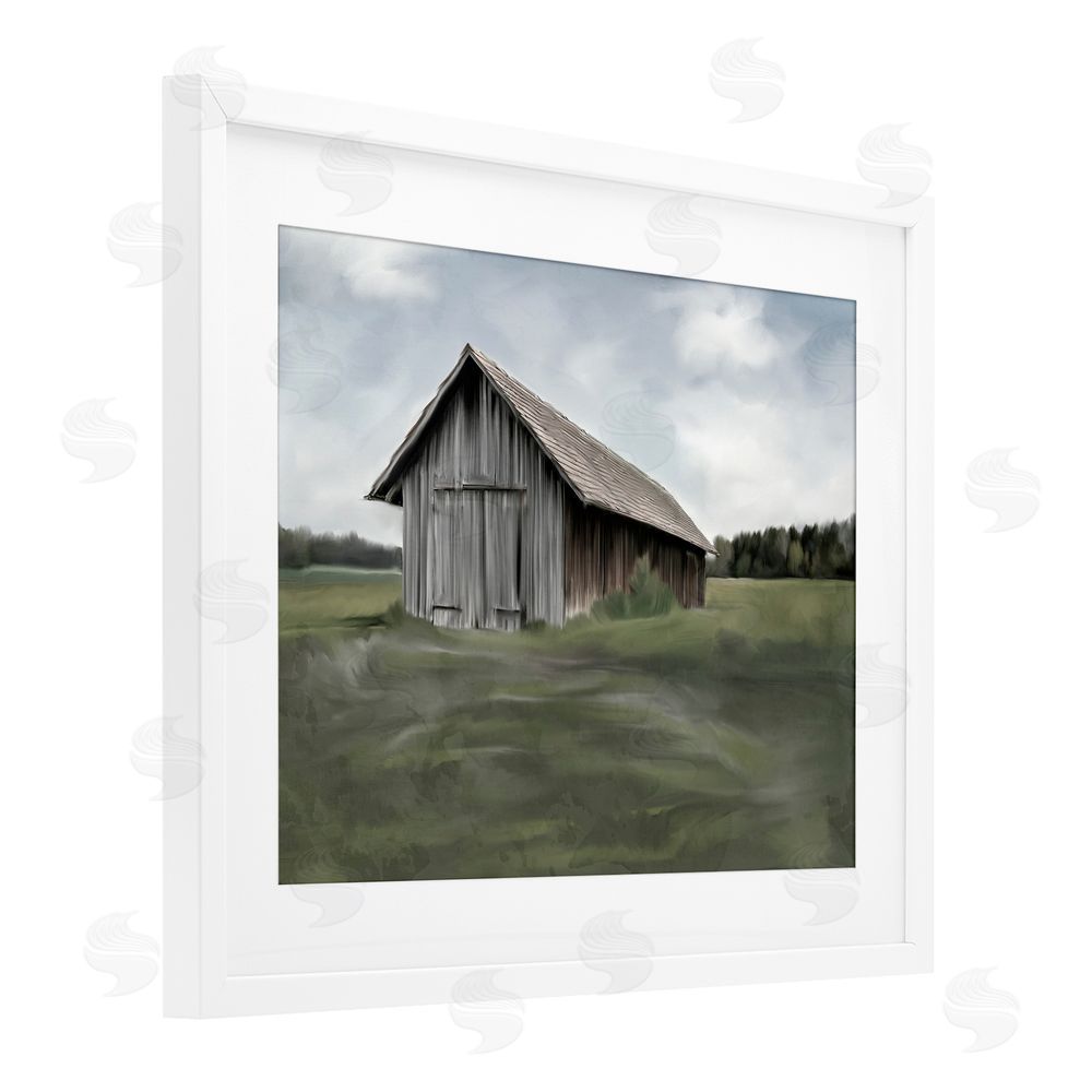 Kim Allen Farm's Back Pasture White Framed Print Under Glass Wall Art
