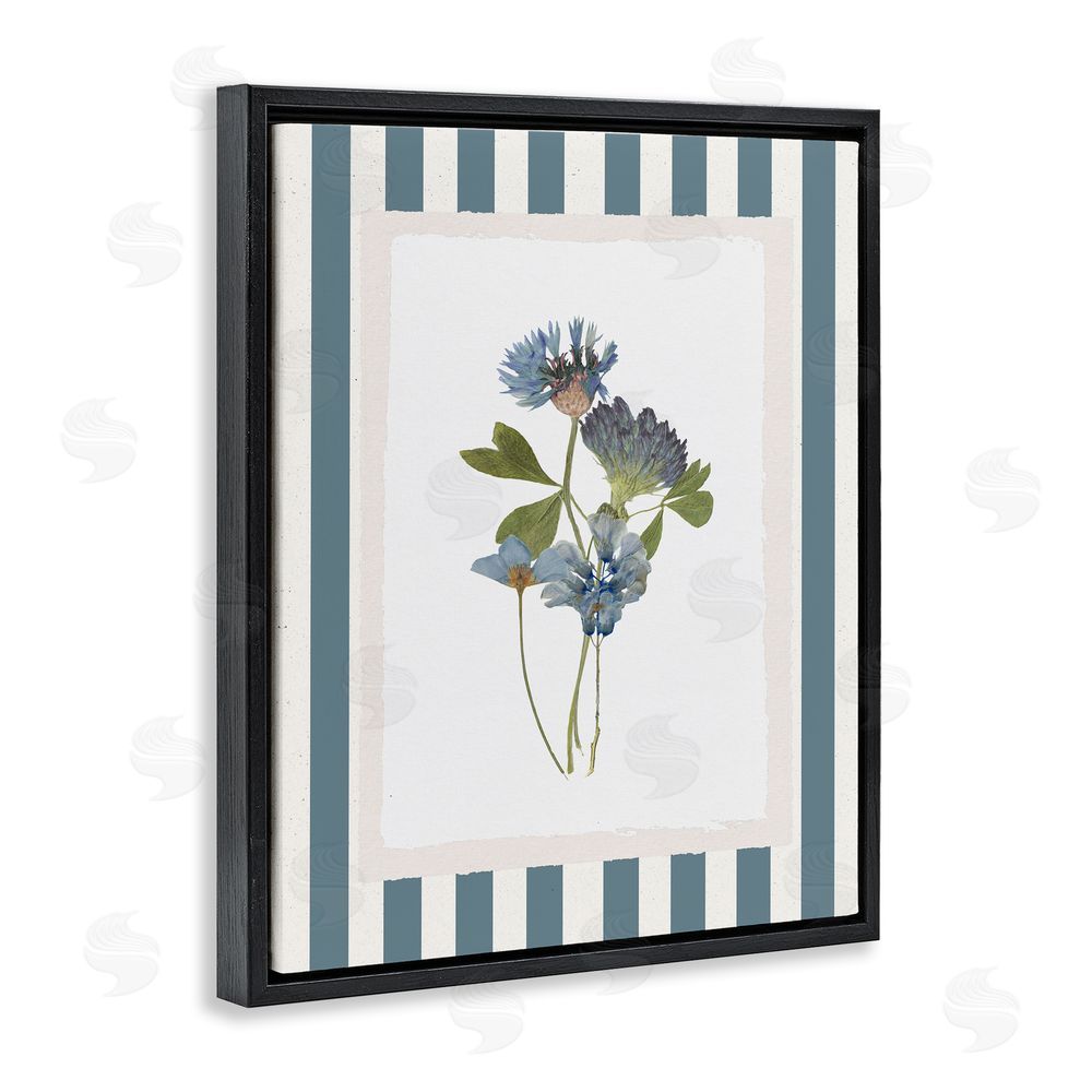 Val Rhodes Summer Memories Flowers Black Floating Frame Canvas Wall Art Print