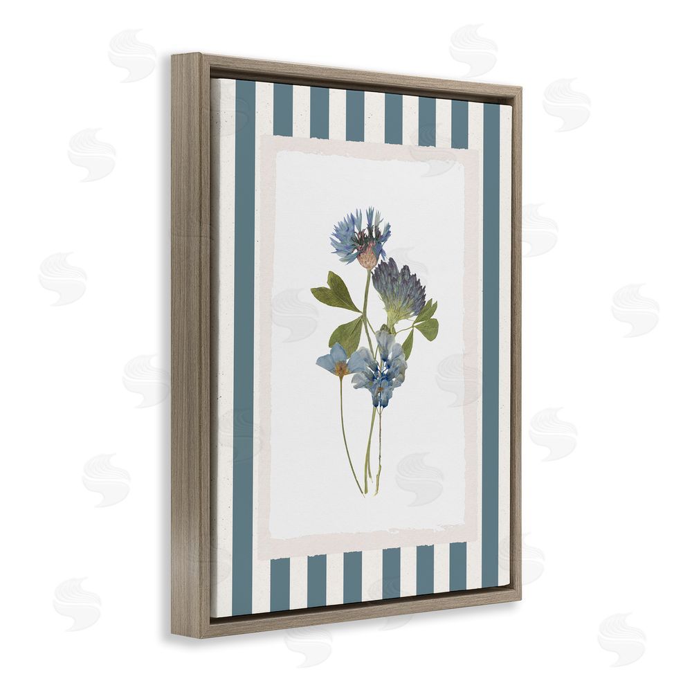 Val Rhodes Summer Memories Flowers Brown Floating Frame Canvas Wall Art Print