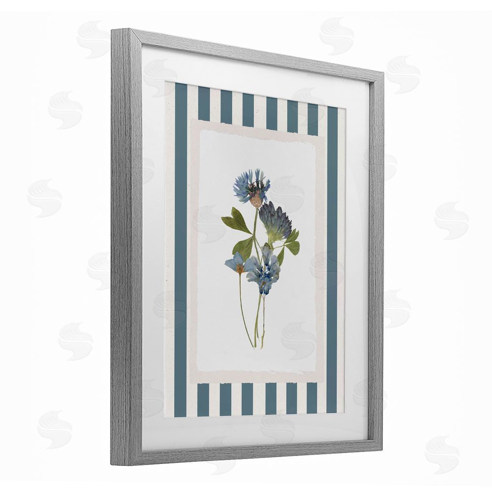 Val Rhodes Summer Memories Flowers Gray Framed Print Under Glass Wall Art