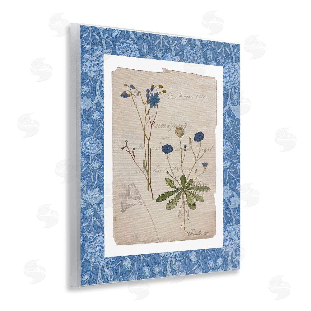 Livi Finn Blue Antique Herbs Wall Plaque Art Print