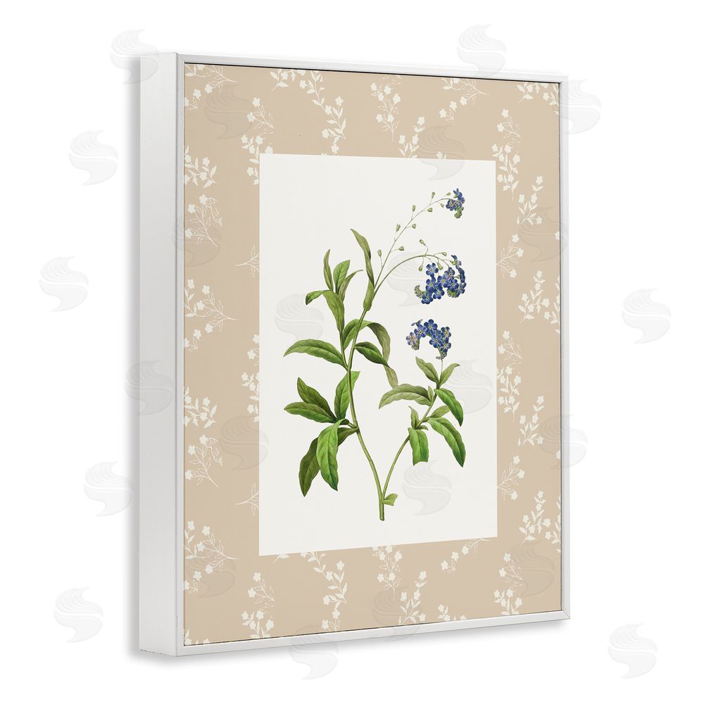 Val Rhodes Botanical Plate Design White Framed Giclee Wall Art Print