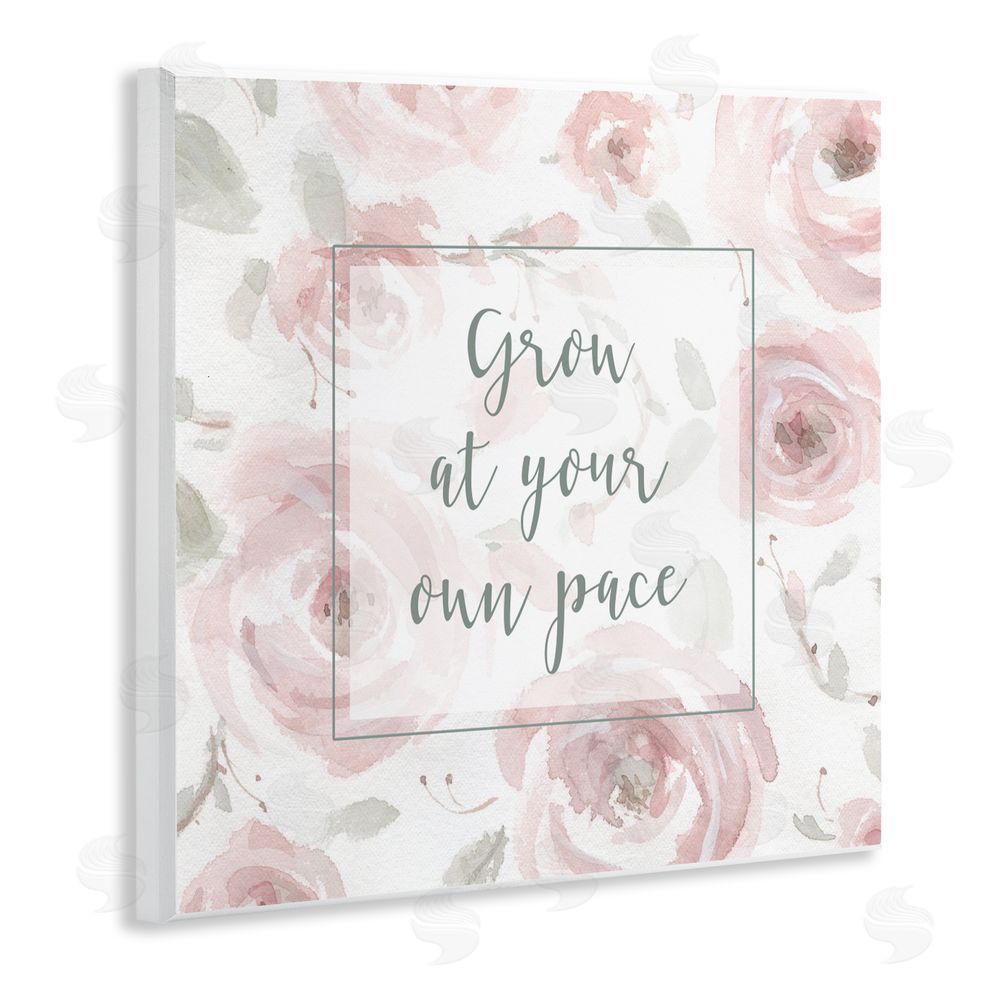 Carol Robinson Grow at Your Pace Florals Wall Plaque Art Print