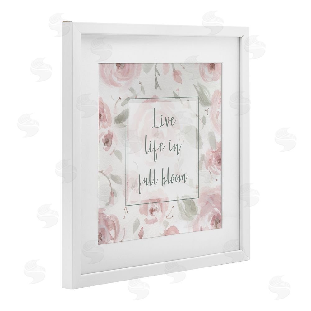 Carol Robinson Live Full Bloom Florals White Framed Print Under Glass Wall Art