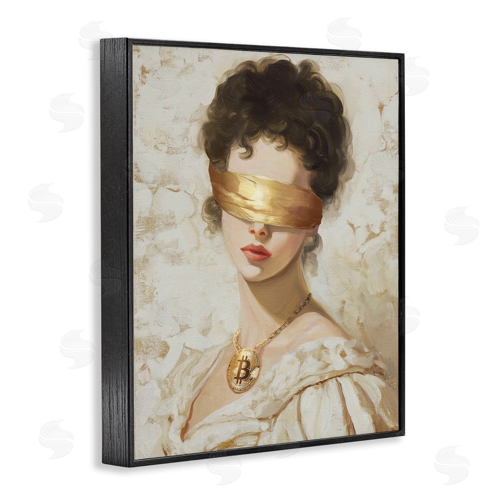 Svetlana Aleynikova Crypto Veil Portrait Black Framed Giclee Wall Art Print