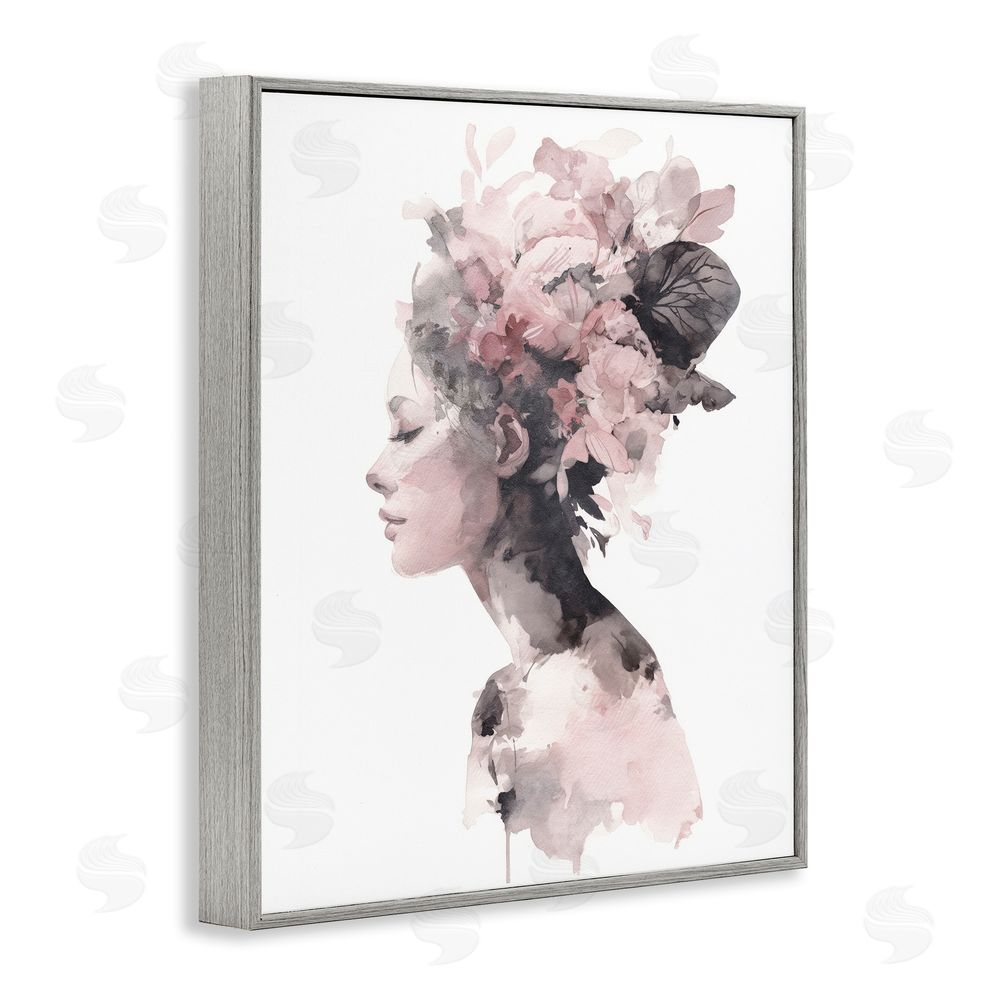 Svetlana Aleynikova Nature's Empress Silhouette Gray Framed Giclee Wall Art Print