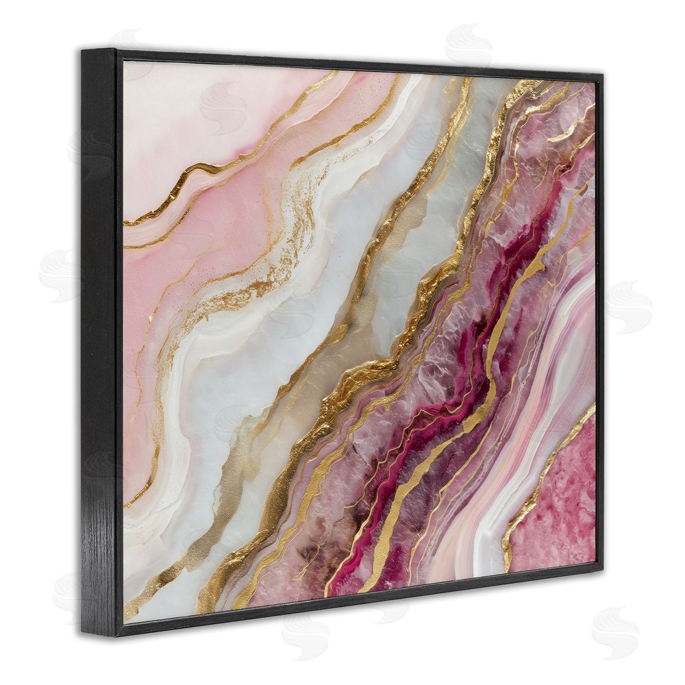 Svetlana Aleynikova Frozen Petal Stone Black Framed Giclee Wall Art Print