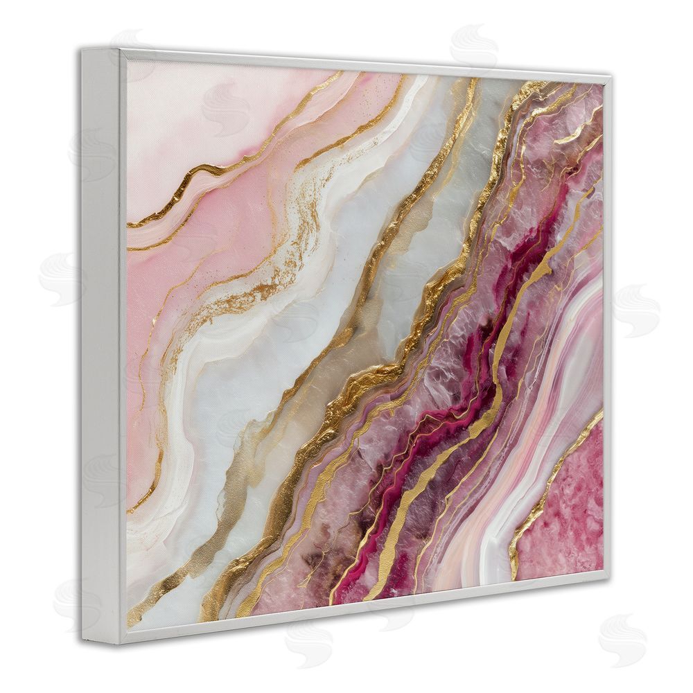 Svetlana Aleynikova Frozen Petal Stone White Framed Giclee Wall Art Print
