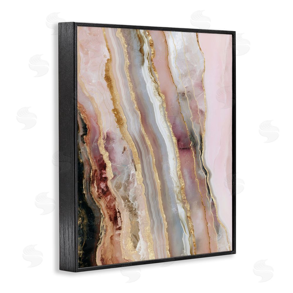 Svetlana Aleynikova Pastel Misty Gem Geode Black Framed Giclee Wall Art Print