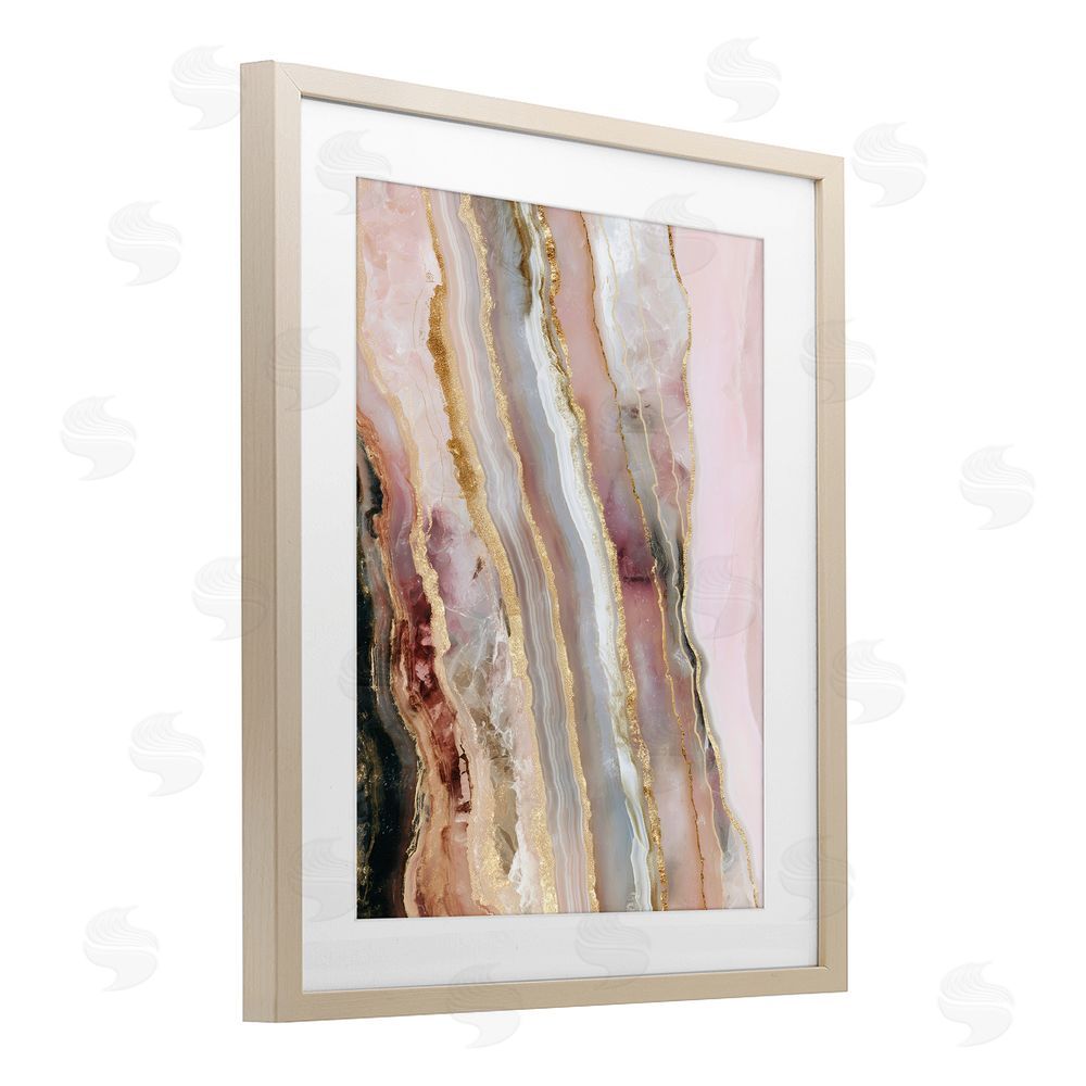 Svetlana Aleynikova Pastel Misty Gem Geode Birch Framed Print Under Glass Wall Art