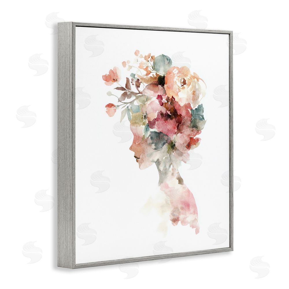 Svetlana Aleynikova Crowned in Nature Silhouette Gray Framed Giclee Wall Art Print