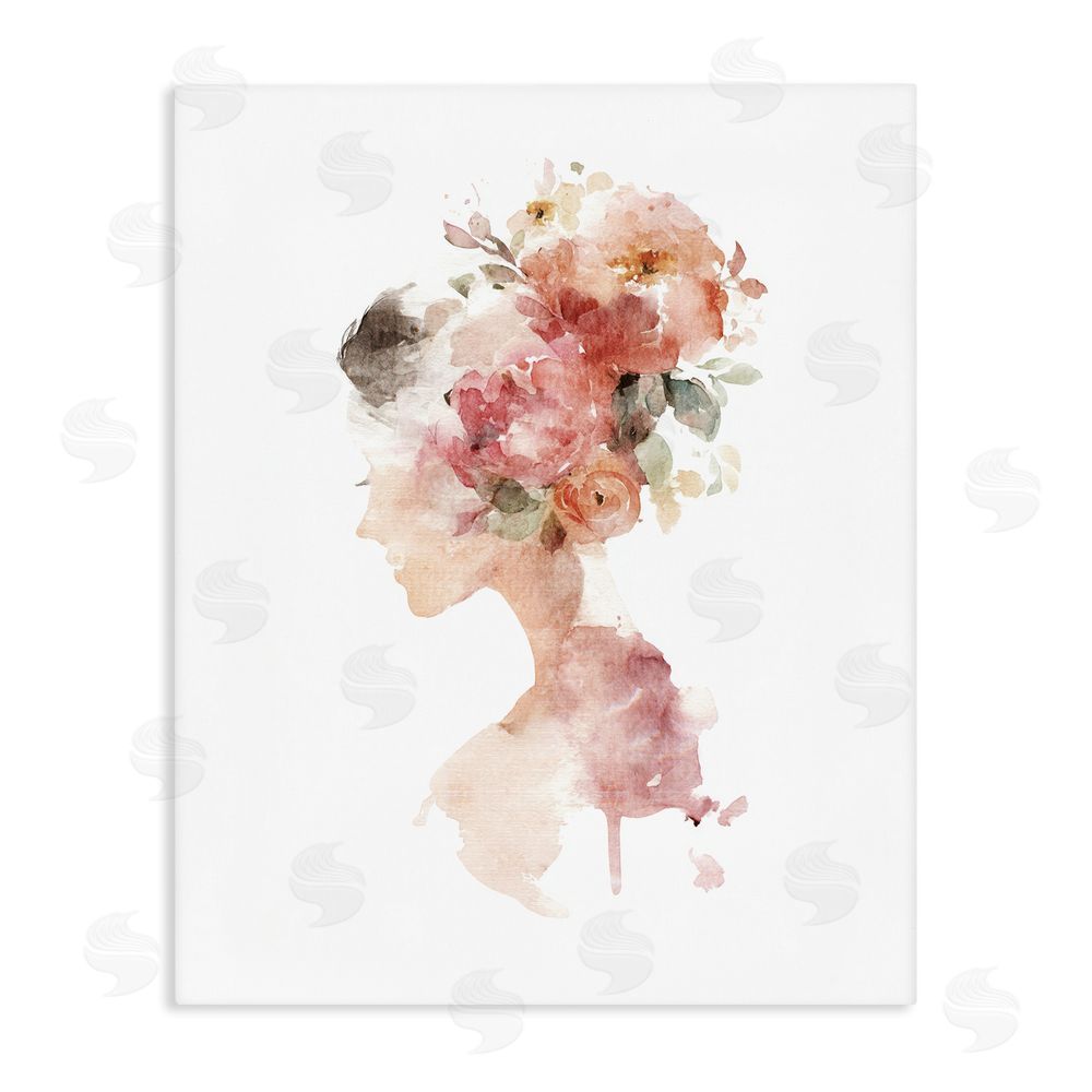 Svetlana Aleynikova Flowing With Petals Portrait Stretched Canvas Wall Art Print