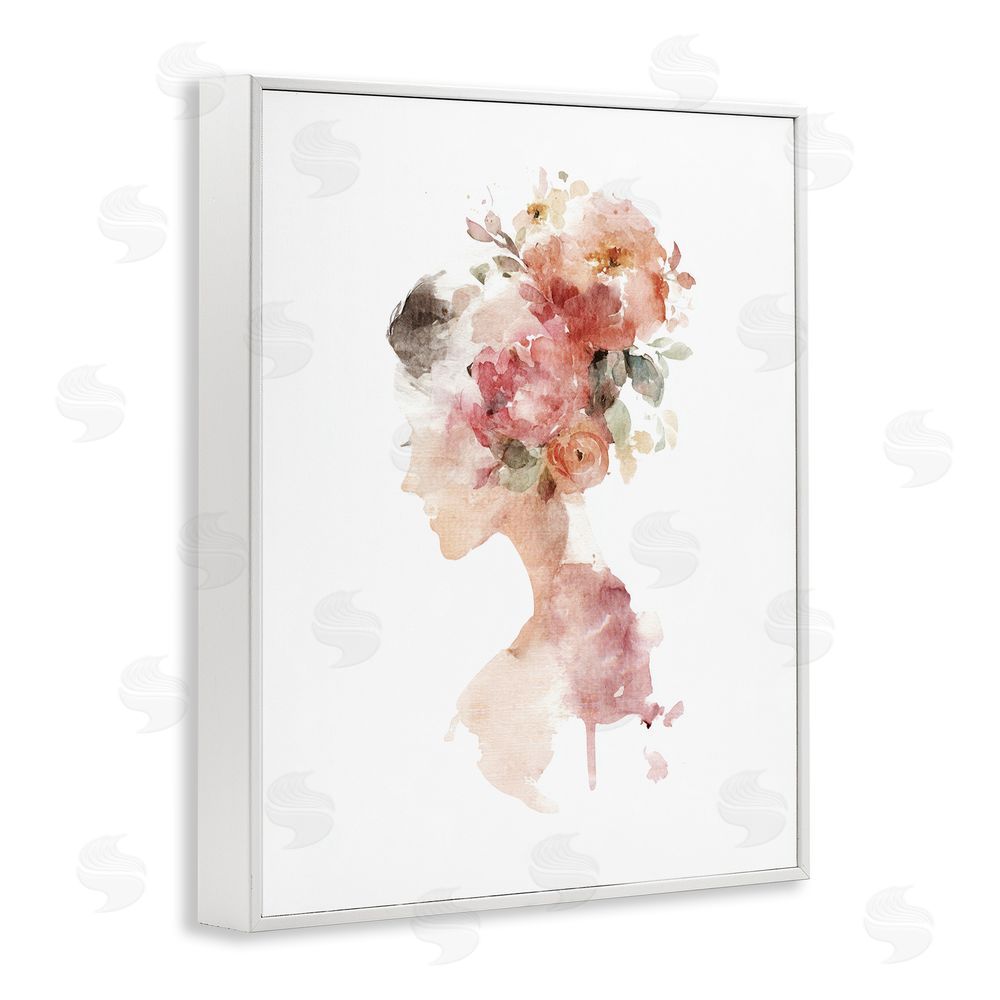 Svetlana Aleynikova Flowing With Petals Portrait White Framed Giclee Wall Art Print