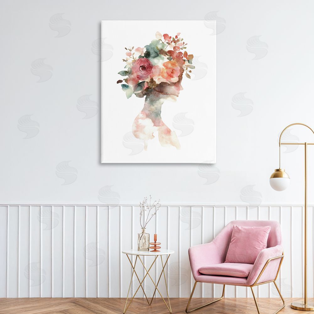 Svetlana Aleynikova Floral Dreamscape Silhouette Canvas Wall Art Print in Room