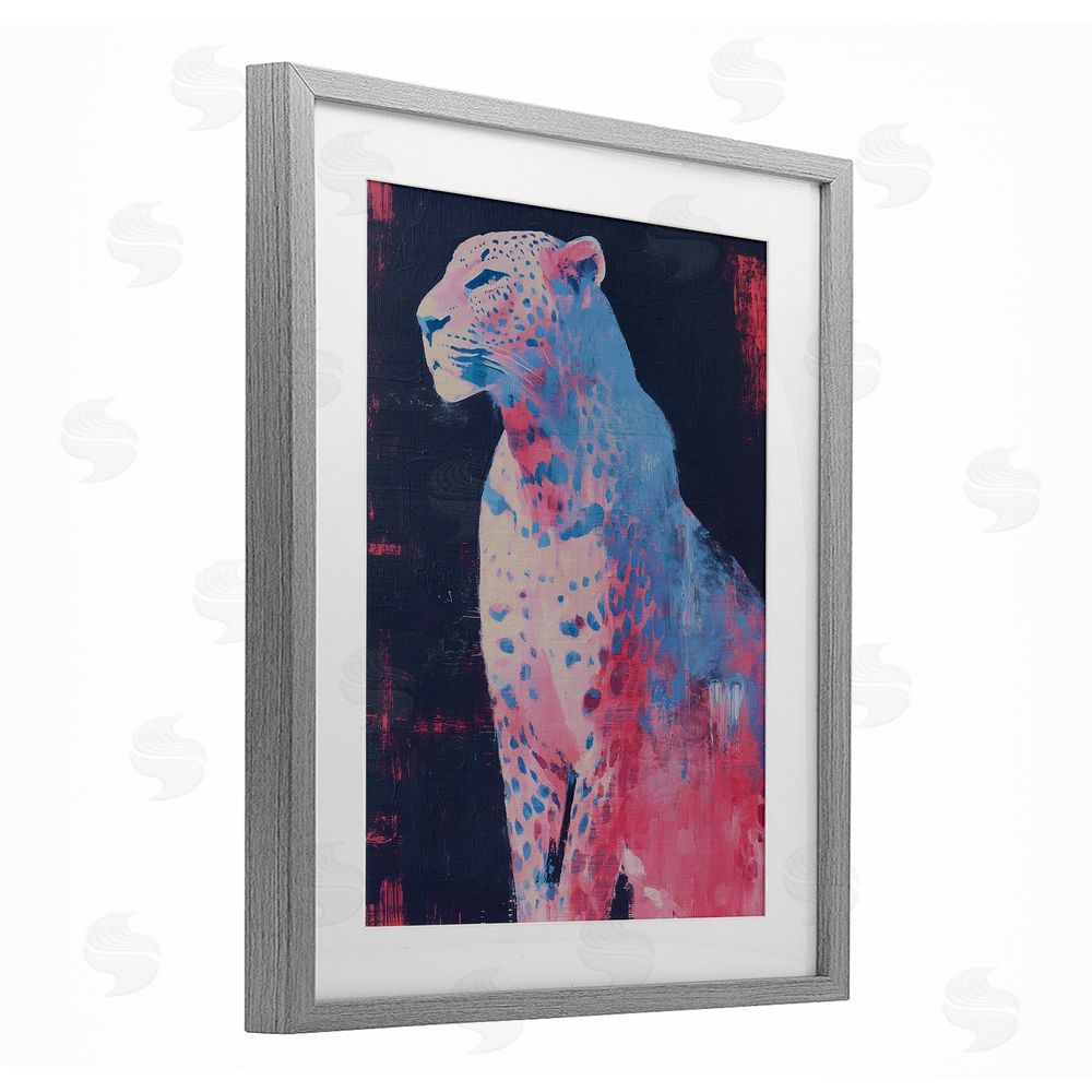 Svetlana Aleynikova Predator Pride Leopard Gray Framed Print Under Glass Wall Art