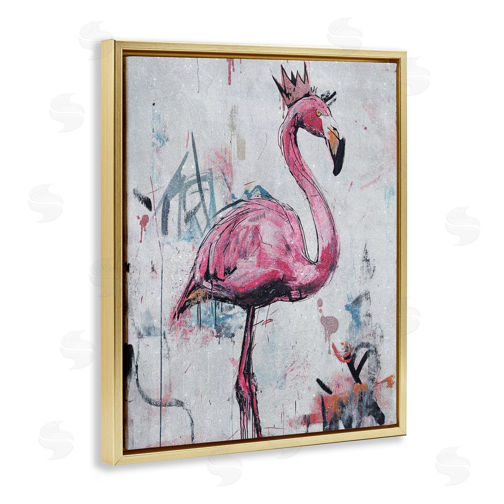 Svetlana Aleynikova Urban Feather Glow Gold Floating Frame Canvas Wall Art Print