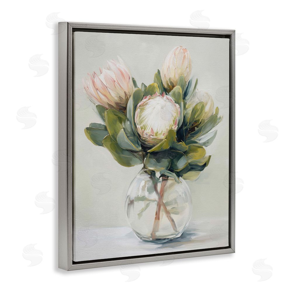 Svetlana Aleynikova Lush & Wild Tropics Gray Floating Frame Canvas Wall Art Print