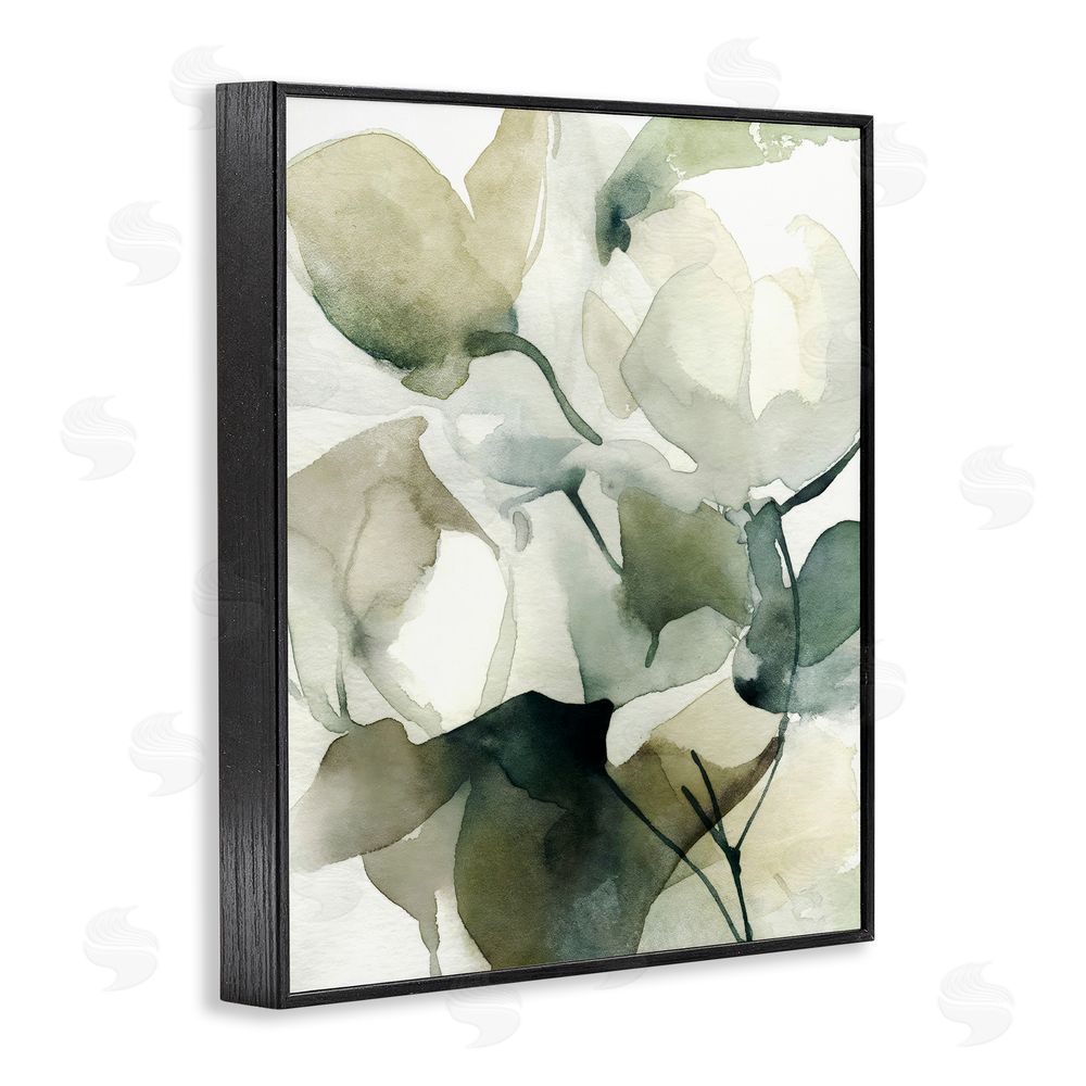 Svetlana Aleynikova Flowing Floral Branches Black Framed Giclee Wall Art Print