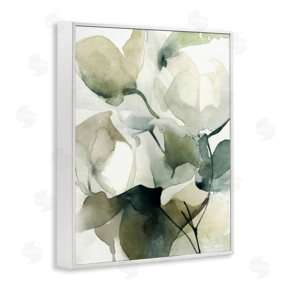 Svetlana Aleynikova Flowing Floral Branches White Framed Giclee Wall Art Print