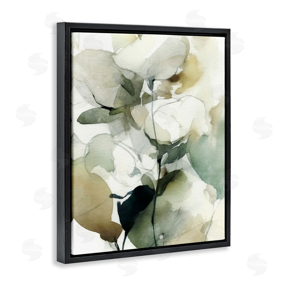 Svetlana Aleynikova Floral Branches in Motion Black Floating Frame Canvas Wall Art Print