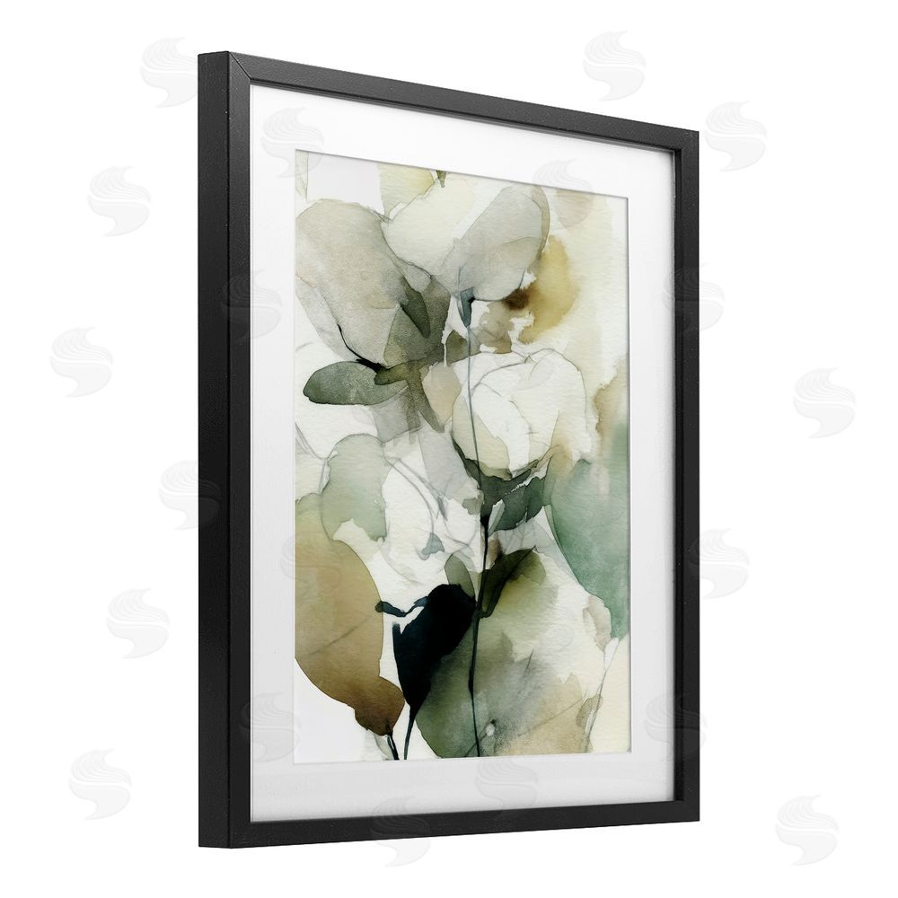 Svetlana Aleynikova Floral Branches in Motion Black Framed Print Under Glass Wall Art
