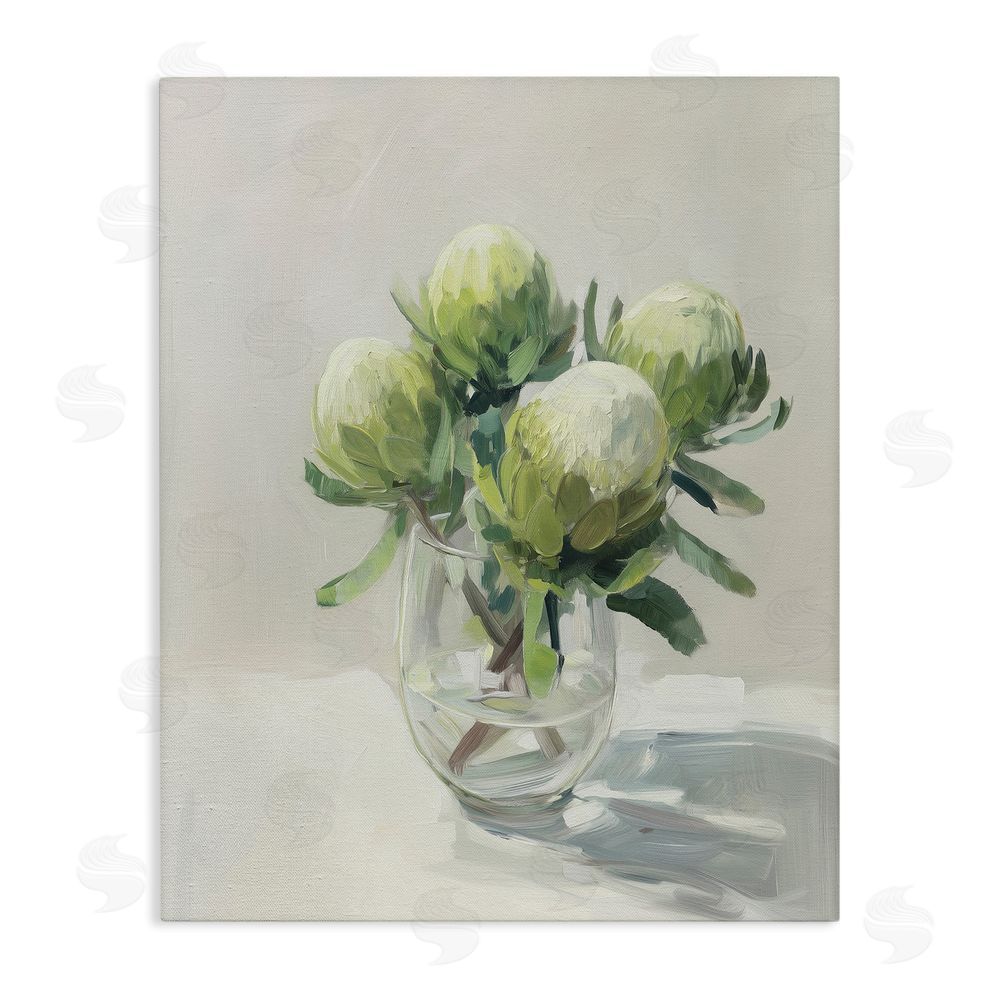Svetlana Aleynikova Glass & Bloom Still Life Stretched Canvas Wall Art Print