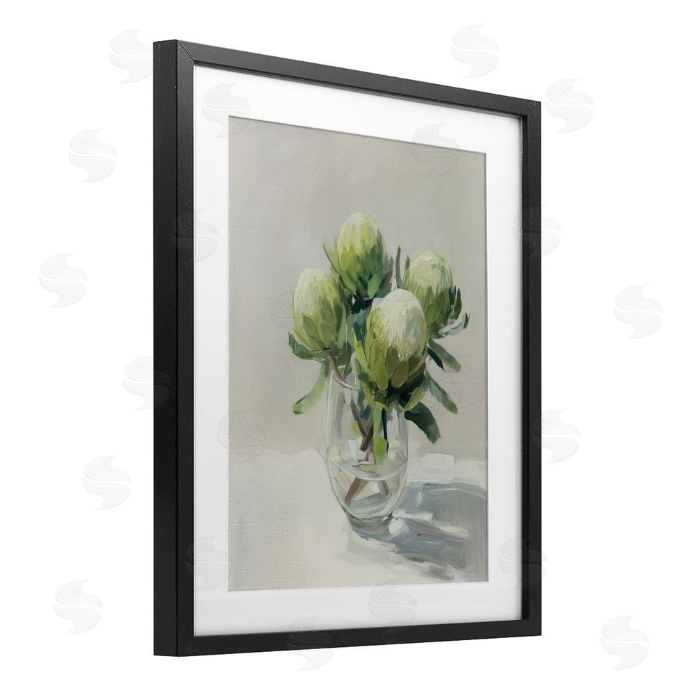 Svetlana Aleynikova Glass & Bloom Still Life Black Framed Print Under Glass Wall Art
