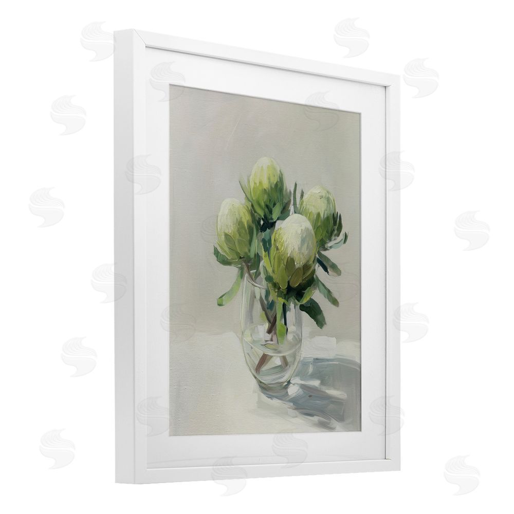 Svetlana Aleynikova Glass & Bloom Still Life White Framed Print Under Glass Wall Art