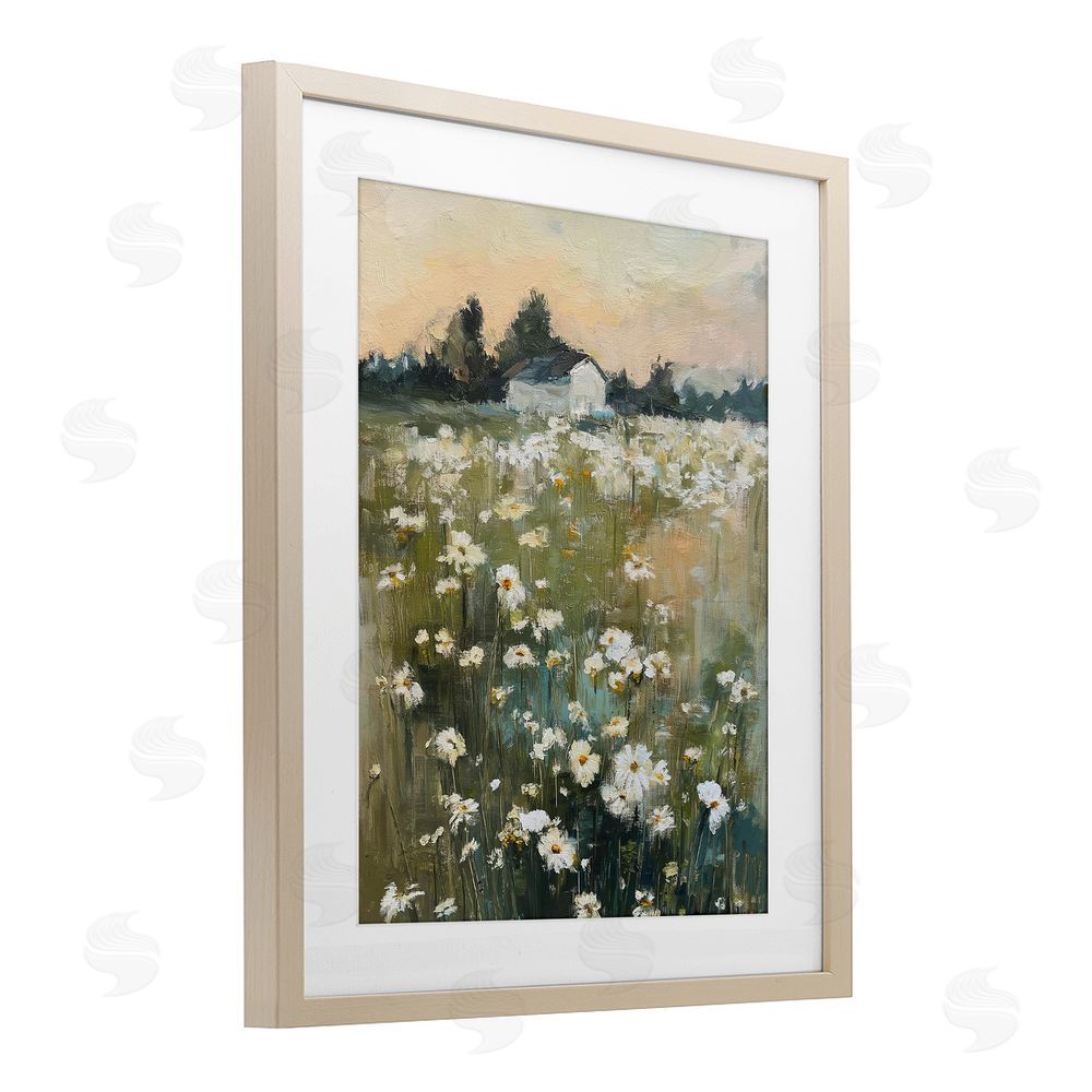 Svetlana Aleynikova Expressive Endless Daisies Birch Framed Print Under Glass Wall Art