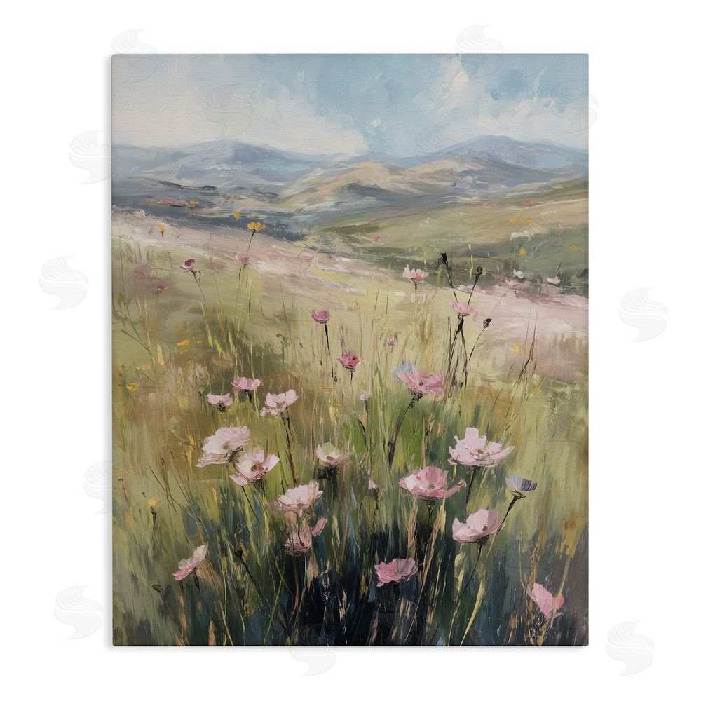 Svetlana Aleynikova Wild Shrubs in Pasture Stretched Canvas Wall Art Print