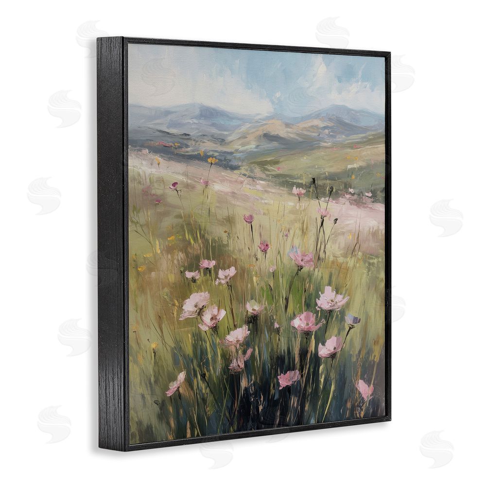 Svetlana Aleynikova Wild Shrubs in Pasture Black Framed Giclee Wall Art Print
