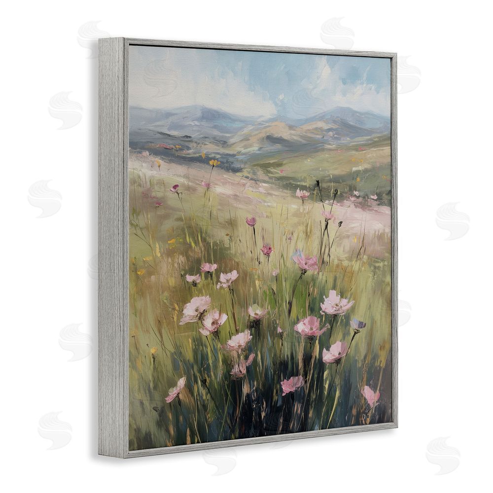 Svetlana Aleynikova Wild Shrubs in Pasture Gray Framed Giclee Wall Art Print