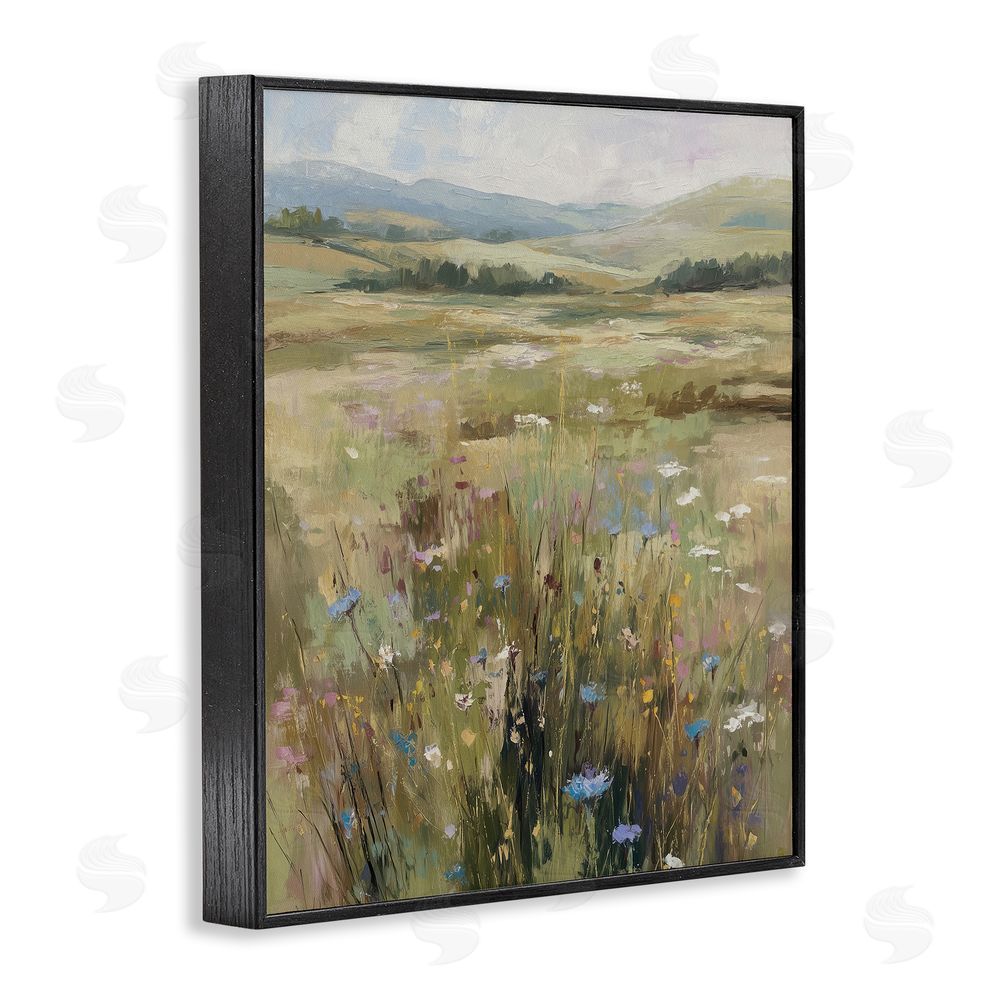 Svetlana Aleynikova Breezy Pastures Impression Black Framed Giclee Wall Art Print
