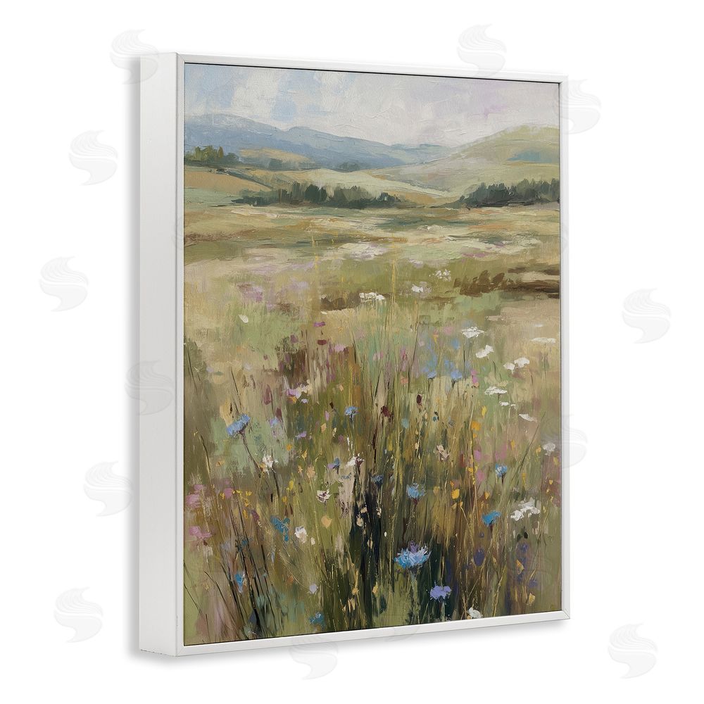 Svetlana Aleynikova Breezy Pastures Impression White Framed Giclee Wall Art Print