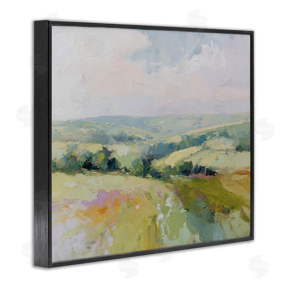Svetlana Aleynikova Endless Green Hills Black Framed Giclee Wall Art Print