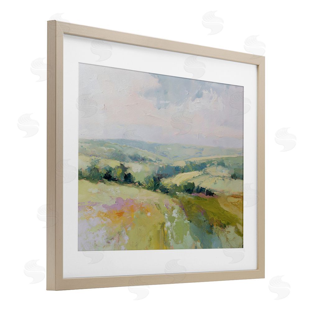 Svetlana Aleynikova Endless Green Hills Birch Framed Print Under Glass Wall Art