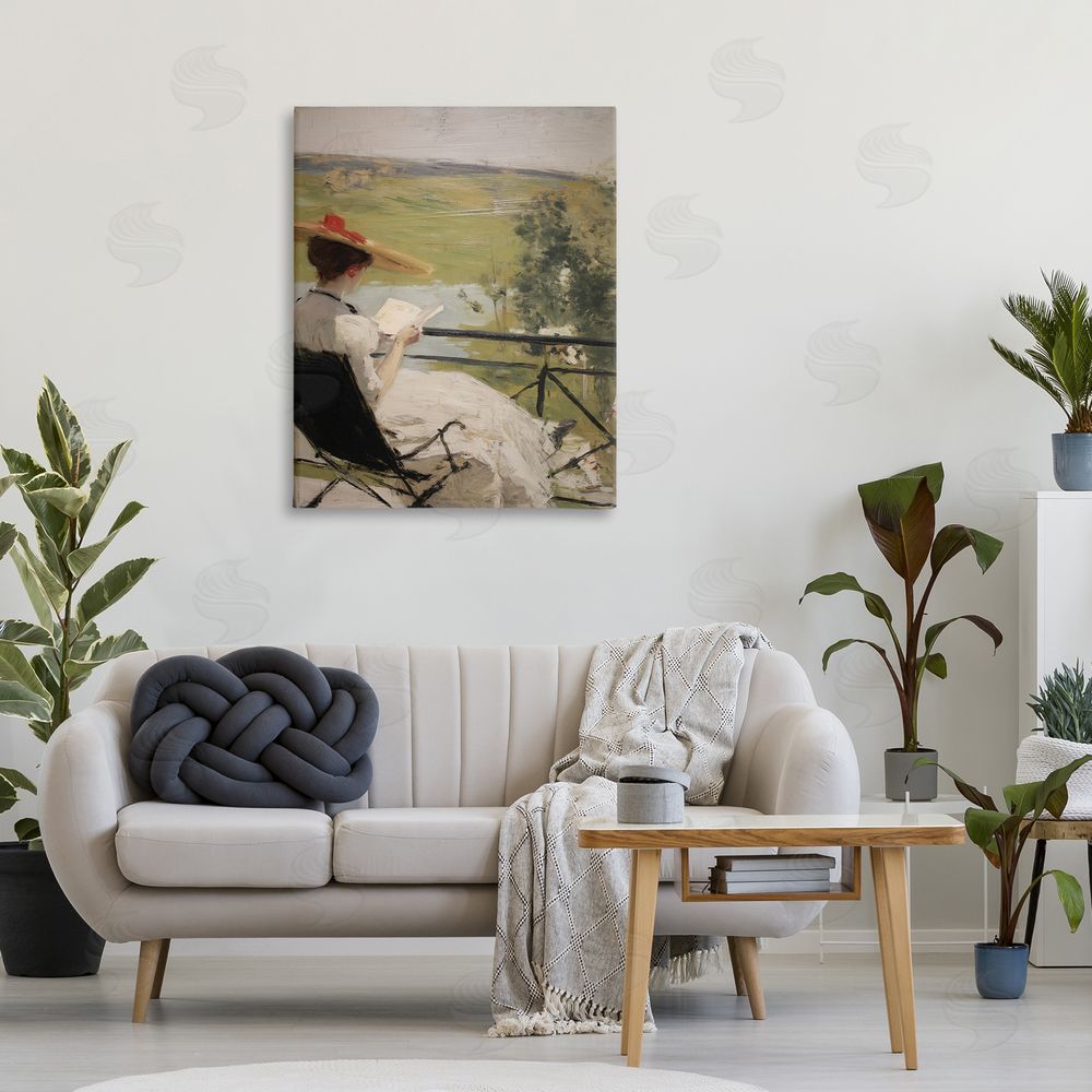 Svetlana Aleynikova In The Comfort Of Pages Canvas Wall Art Print in Room