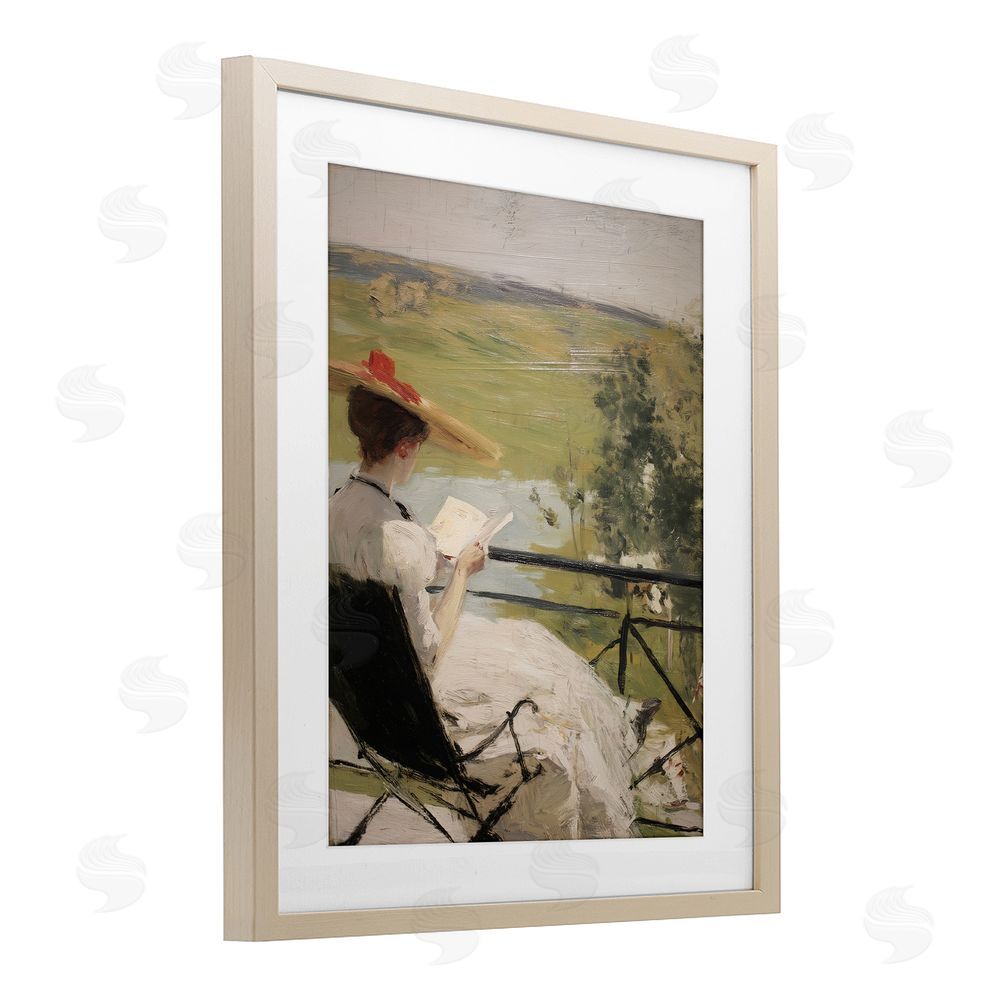 Svetlana Aleynikova In The Comfort Of Pages Birch Framed Print Under Glass Wall Art