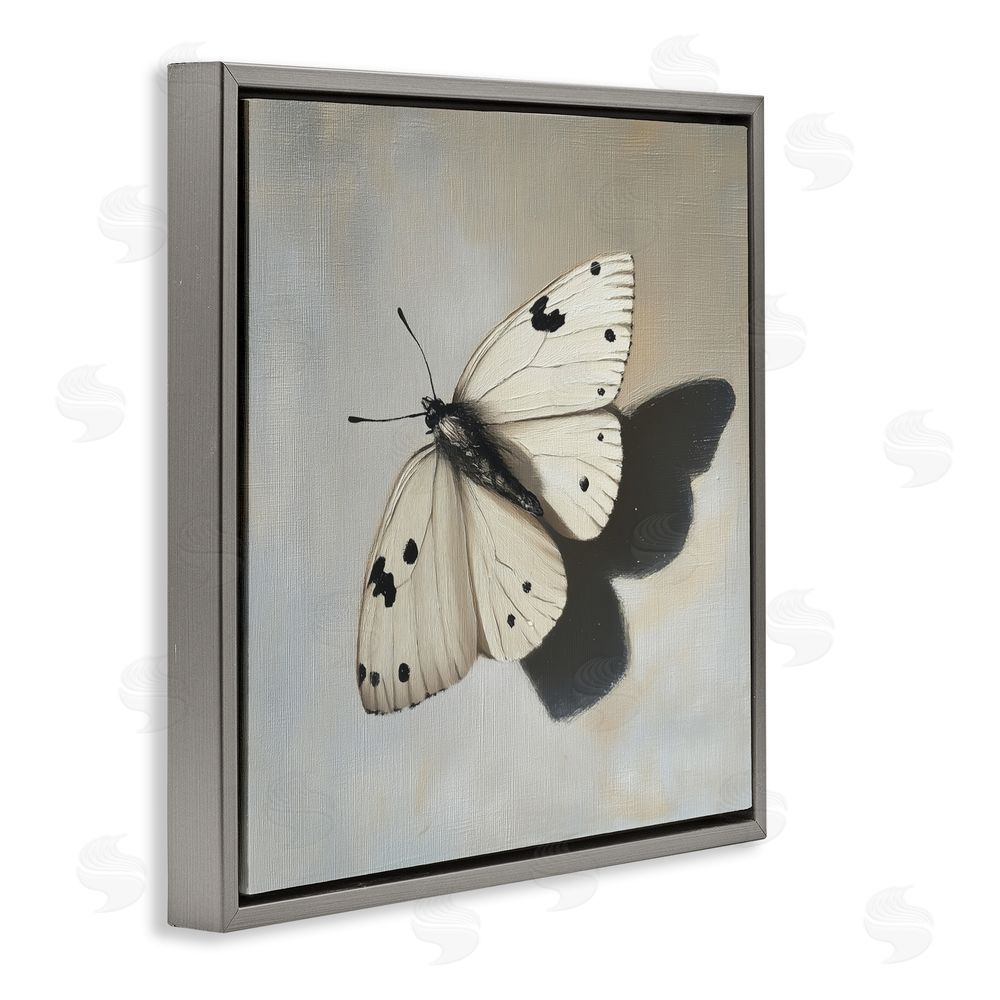 Svetlana Aleynikova Velvet's Butterfly Wings Gray Floating Frame Canvas Wall Art Print
