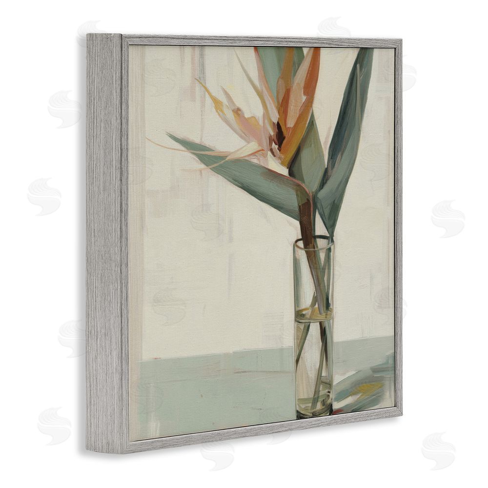 Svetlana Aleynikova Exotic Island Bloom Gray Framed Giclee Wall Art Print