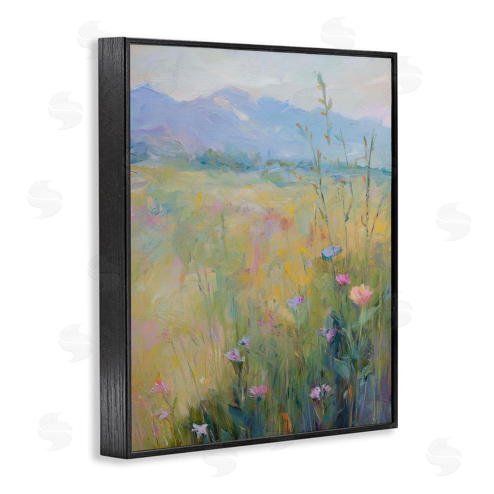 Svetlana Aleynikova Peaceful Meadow's Embrace Black Framed Giclee Wall Art Print