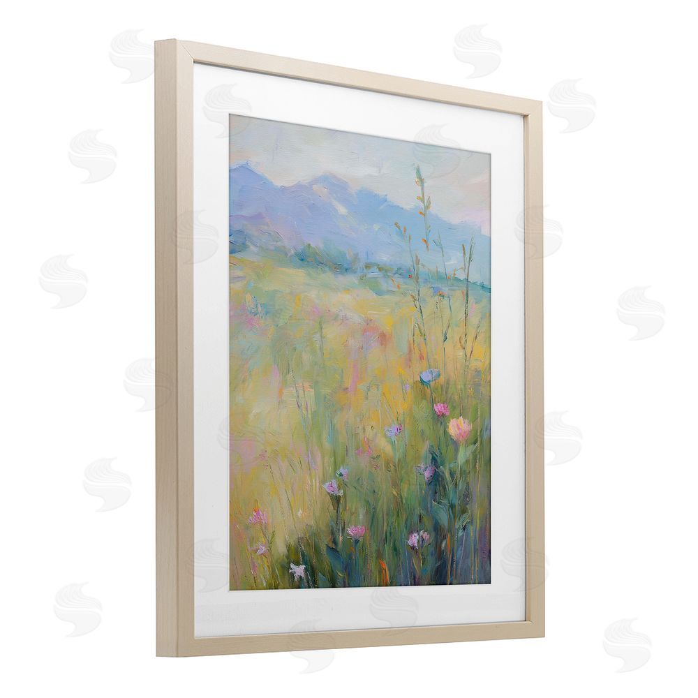 Svetlana Aleynikova Peaceful Meadow's Embrace Birch Framed Print Under Glass Wall Art