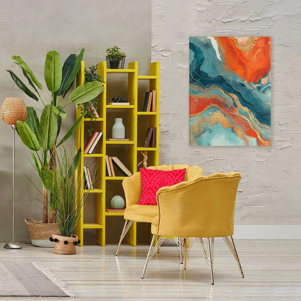 Svetlana Aleynikova Vibrant Fusion Movement Stretched Canvas Wall Art in Room