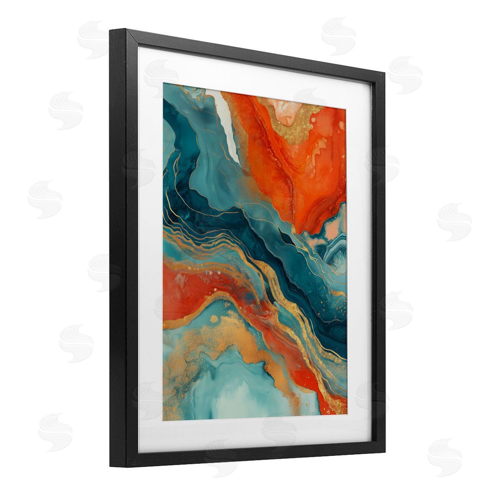 Svetlana Aleynikova Vibrant Fusion Movement Black Framed Print Under Glass Wall Art