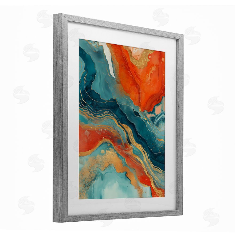 Svetlana Aleynikova Vibrant Fusion Movement Gray Framed Print Under Glass Wall Art