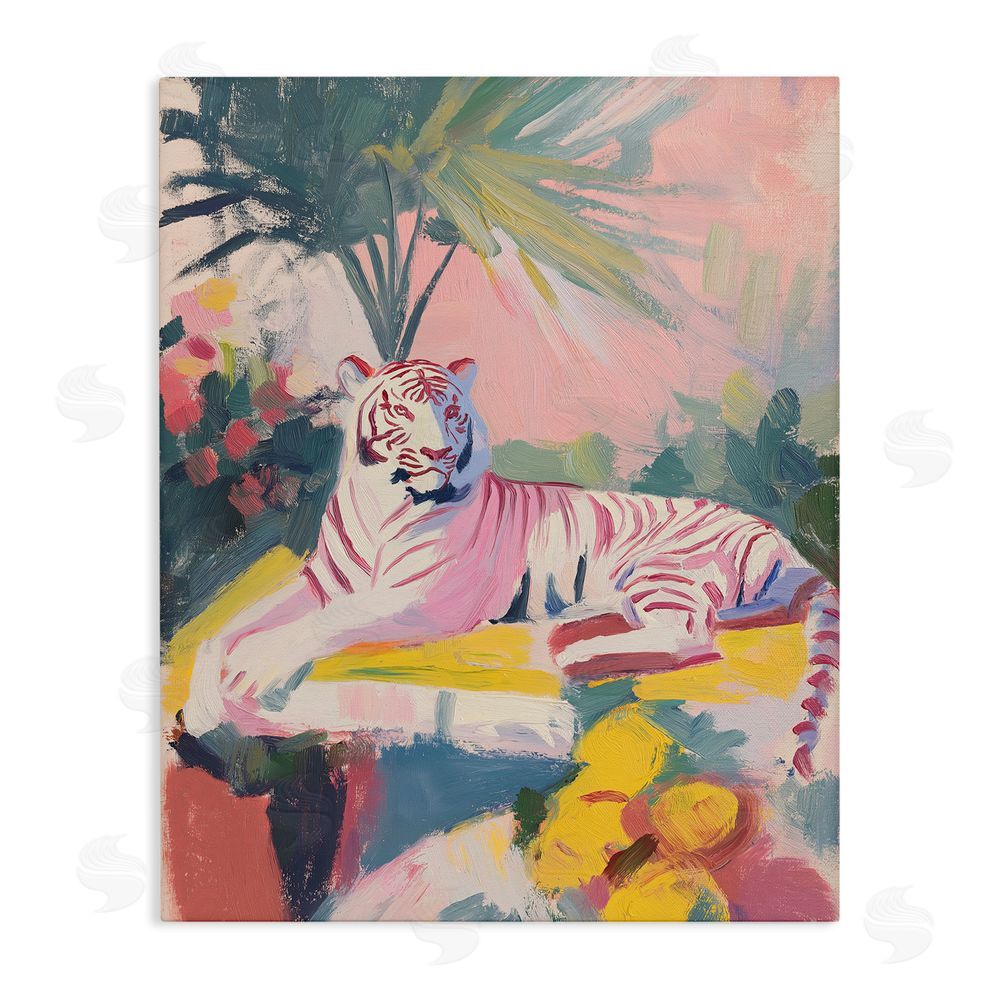 Svetlana Aleynikova In The Quiet Shade Tiger Stretched Canvas Wall Art Print