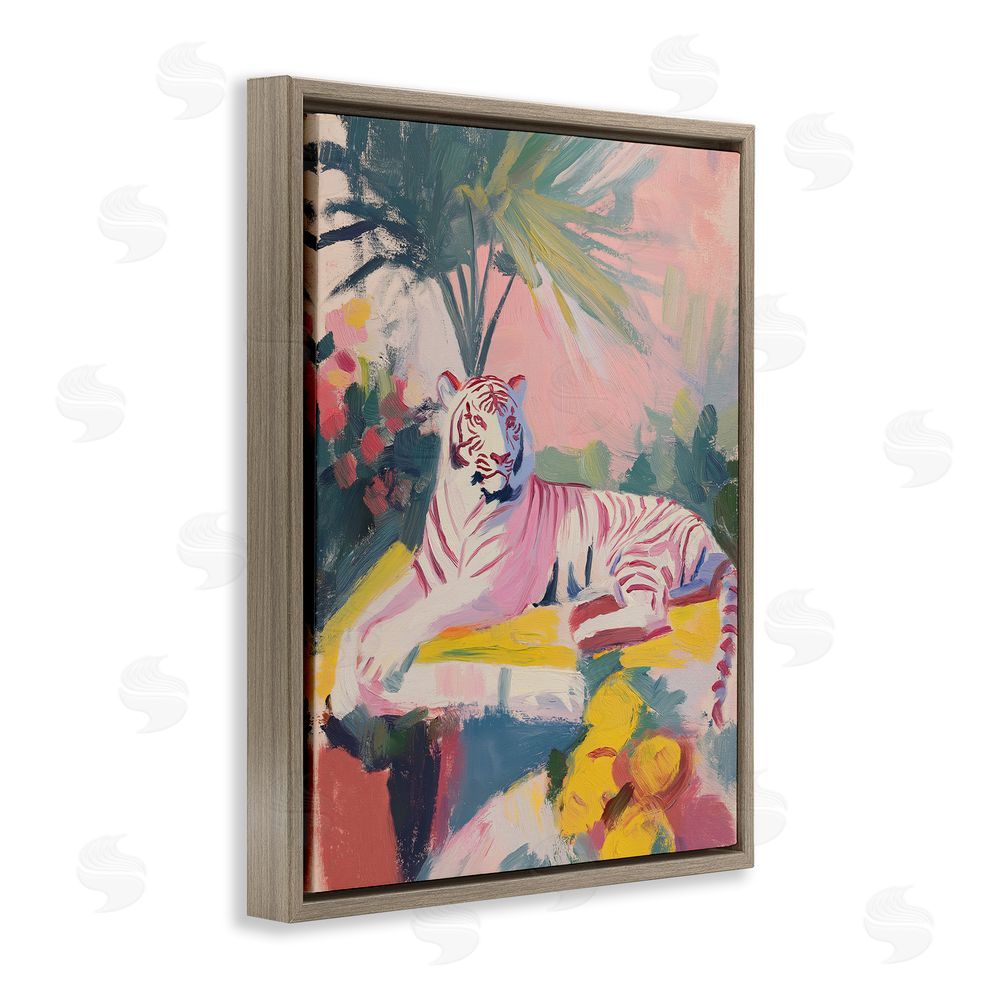 Svetlana Aleynikova In The Quiet Shade Tiger Brown Floating Frame Canvas Wall Art Print