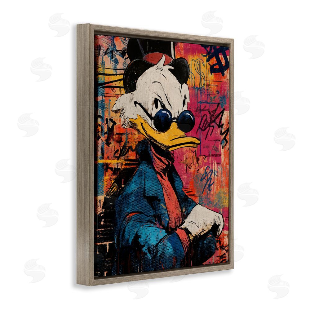 Svetlana Aleynikova Pop Style Cartoon Riches Brown Floating Frame Canvas Wall Art Print