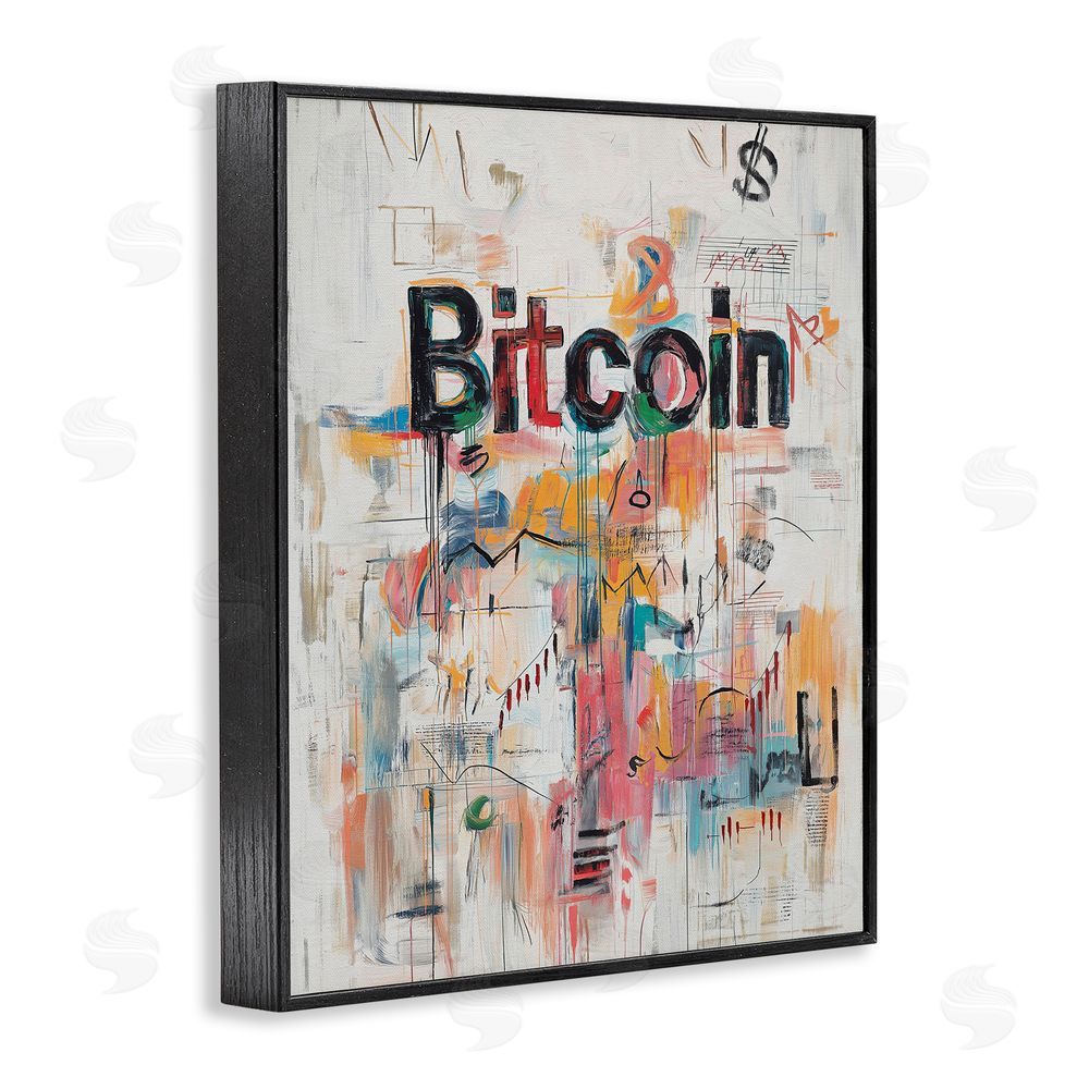 Svetlana Aleynikova Digital Currency Abstract Collage Black Framed Giclee Wall Art Print